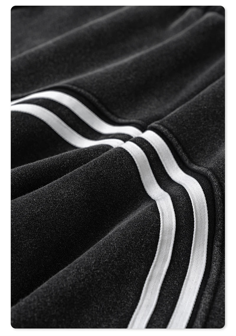 ZODF New Autumn Winter Men Fleece Sweatpants Women Unisex 332gsm Washed Ribbon Warm Joggers Pants Brand Clothes HY0877