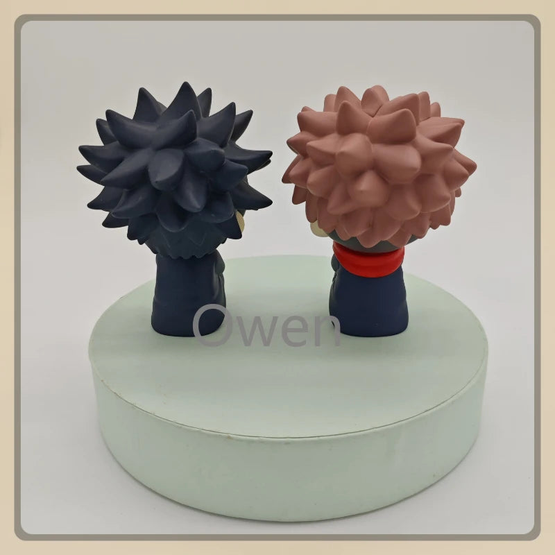 Cute Jujutsu Kaisen Anime Mini Fushiguro Megumi Figurine Itadori Yuji Action Figures PVC Q Version Collection Model Toys Gifts