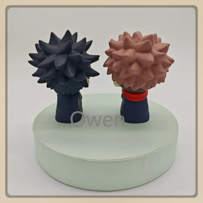 Cute Jujutsu Kaisen Anime Mini Fushiguro Megumi Figurine Itadori Yuji Action Figures PVC Q Version Collection Model Toys Gifts