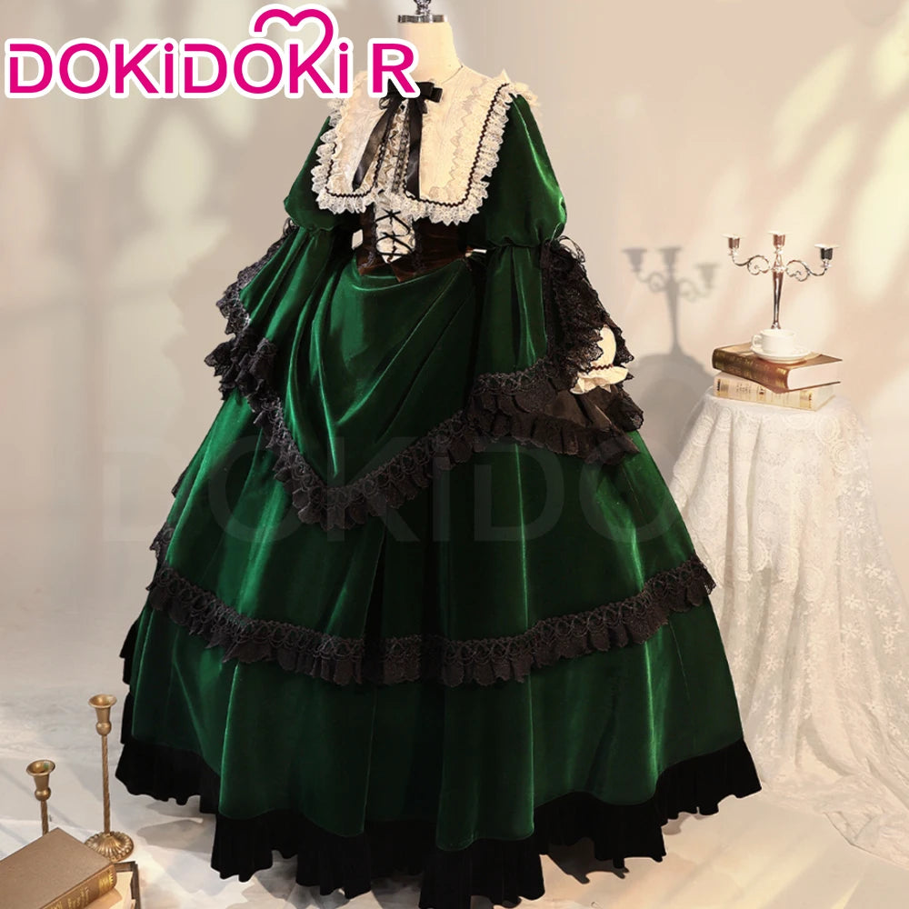 Suiseiseki Cosplay Costume Anime Rozen Maiden Cosplay DokiDoki-R Suiseiseki Cosplay Wig Women Long Green Dress Costume