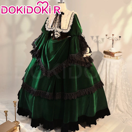 Suiseiseki Cosplay Costume Anime Rozen Maiden Cosplay DokiDoki-R Suiseiseki Cosplay Wig Women Long Green Dress Costume