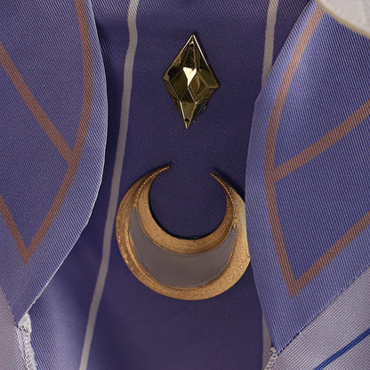 Genshin Impact Columbina Cosplay Costume Wig The Damselette Dress Headwear Eleven Fatui Harbingers Halloween Party Women Girls