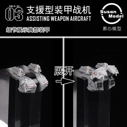 SUSAN Model RX-93 V RG 1/144 RX-93-ν2 Hi V ASSISTING AIRCRAFT AWA HWS Assembly Model Kit Toy Accessories Package Gift