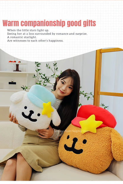 65cm Big Size Maltese Line Hat Dog Cartoon Anime Plush Stuffed Doll Toy Cute Room Bolster Sleeping Pillow Plushies Holiday Gifts
