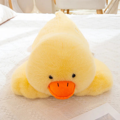 30-60cm Fluffy Large Sleep Pillow Super Soft Duck Plush Toy Cozy Lying Stuffed Animal Yellow Duck Plushies Hug Pillow Cushion