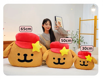65cm Big Size Maltese Line Hat Dog Cartoon Anime Plush Stuffed Doll Toy Cute Room Bolster Sleeping Pillow Plushies Holiday Gifts