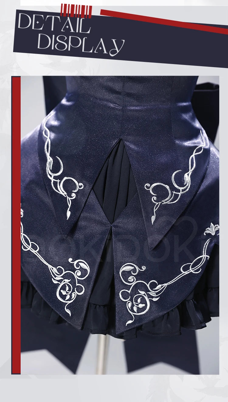 Saber Artoria Pendragon Cosplay Costume Game Fate/stay Night DokiDoki-R Women Black Saber Dress