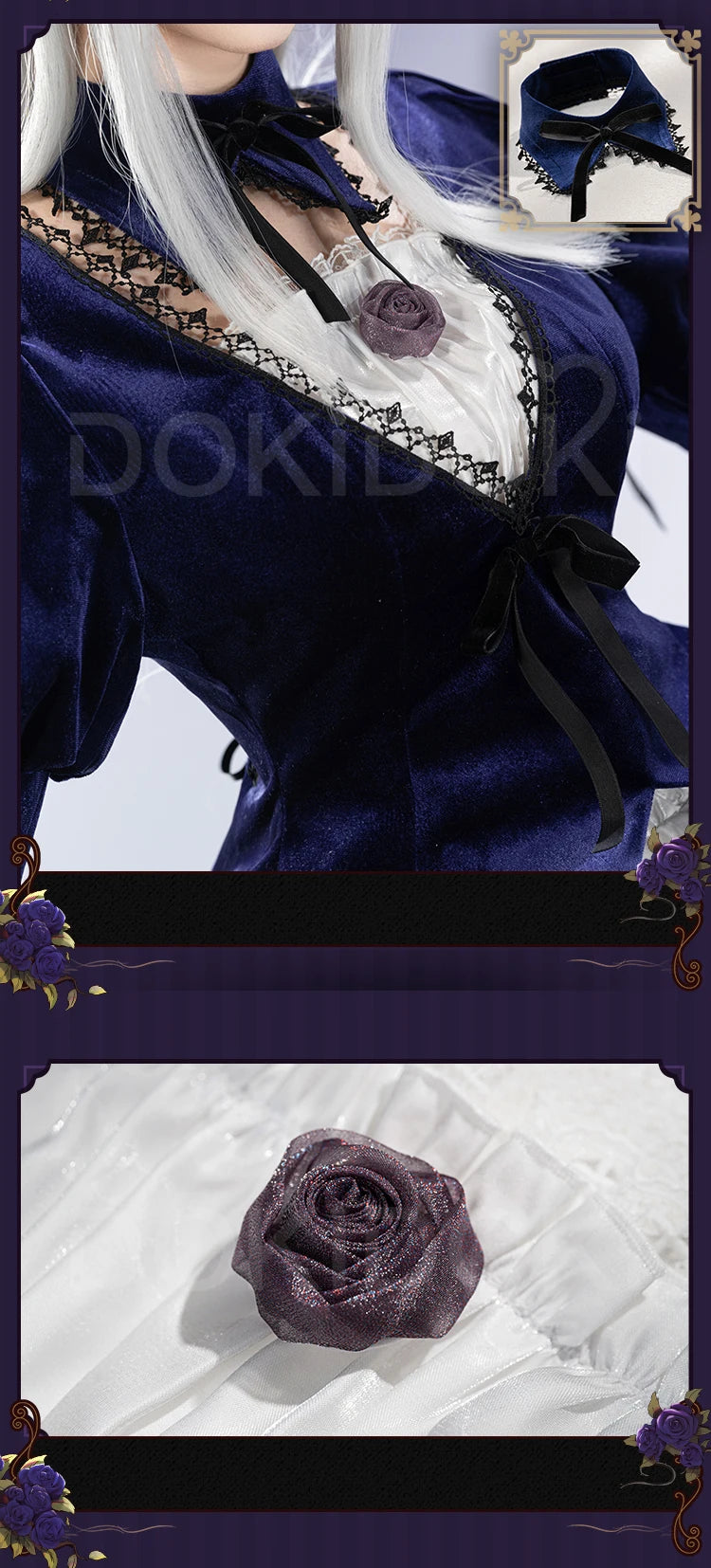 Suiginto Cosplay Costume Anime Rozen Maiden DokiDoki-SR  Suigintou Women Mercury Lampe Lolita Gothic Halloween Dress Suiginto