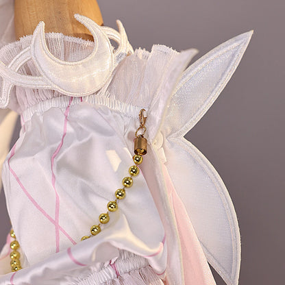 Genshin Impact Columbina FES 2026 Cosplay Costume Wig Dress The Damselette Eleven Fatui Harbingers Halloween Party Women Girls