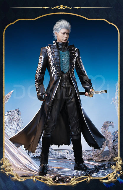 IN STOCK Vergil Cosplay Cotsume Game Cosplay【S-3XL】DokiDoki-R Vergil Nelo Angel Slayer Men Halloween Plus size