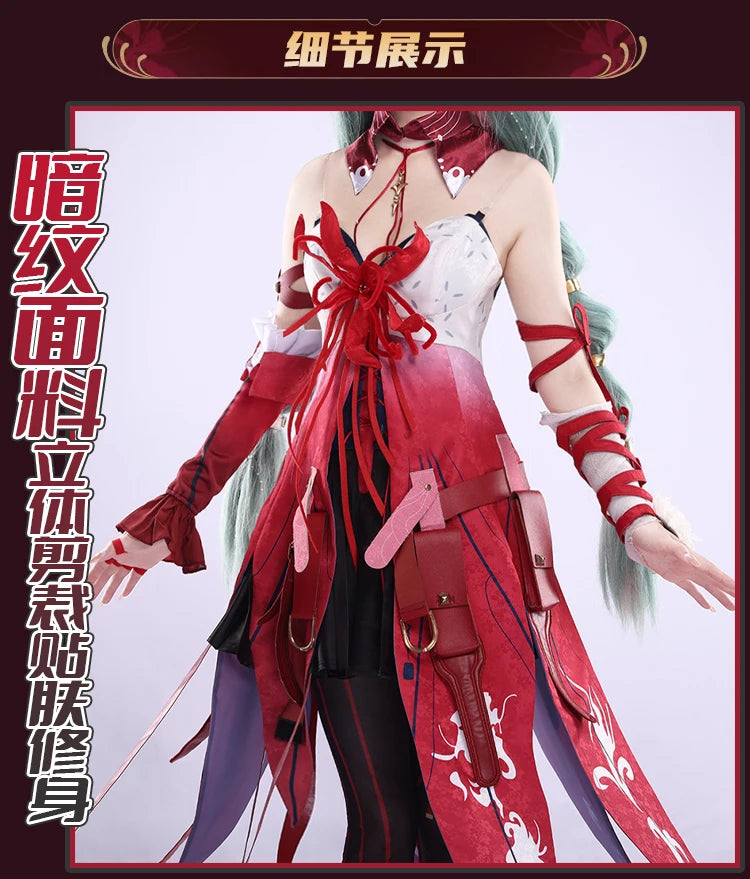 Wuthering Waves Phrolova Cosplay Costume Wig Dress Headwear Earrings Fractsidus Halloween Party for Women Girls Accessory Props