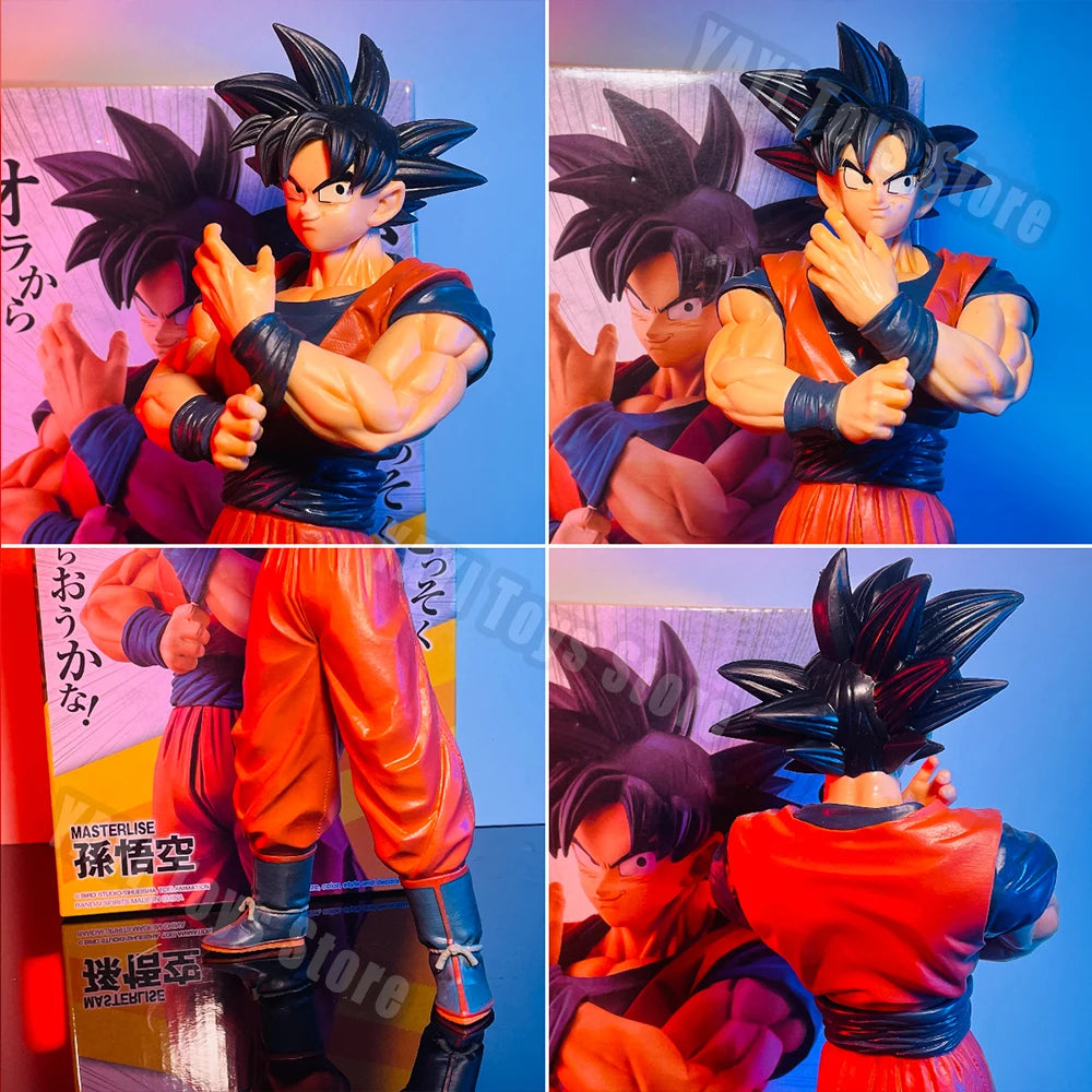 27cm Anime Dragon Ball Z Goku Figure Goku with Scouter Figurine  PVC Statue Action Figures Collection Model Toys Gifts