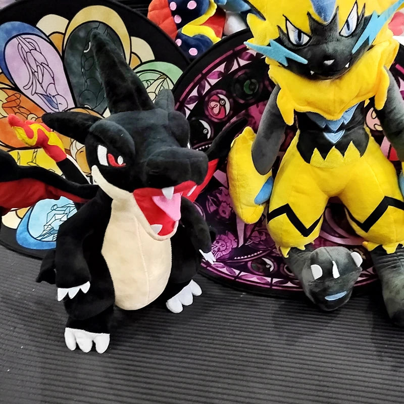 70cm Pokemon Lucario Large Plush Toys Greninja Zeraora Cinderace Glaceon Stuffed Giant Pokémon Eevee Anime Kids Christmas Gift