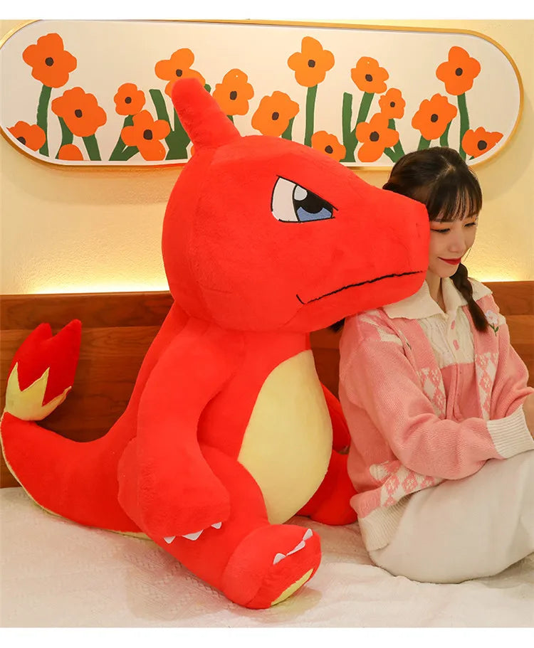 100/120CM Big Size Charmander Plushies Pokemon Peluche Cartoon Anime Kawaii Ornament Plush Comfortable Soft Doll Children Gift
