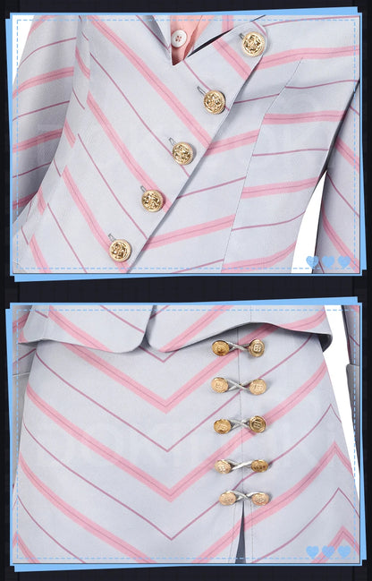 Glinda Elphaba Cosplay Costume Wicked Cosplay【XS-3XL】DokiDoki-N Women Black Pink Dress Glinda Cosplay School Uniform Plus Size