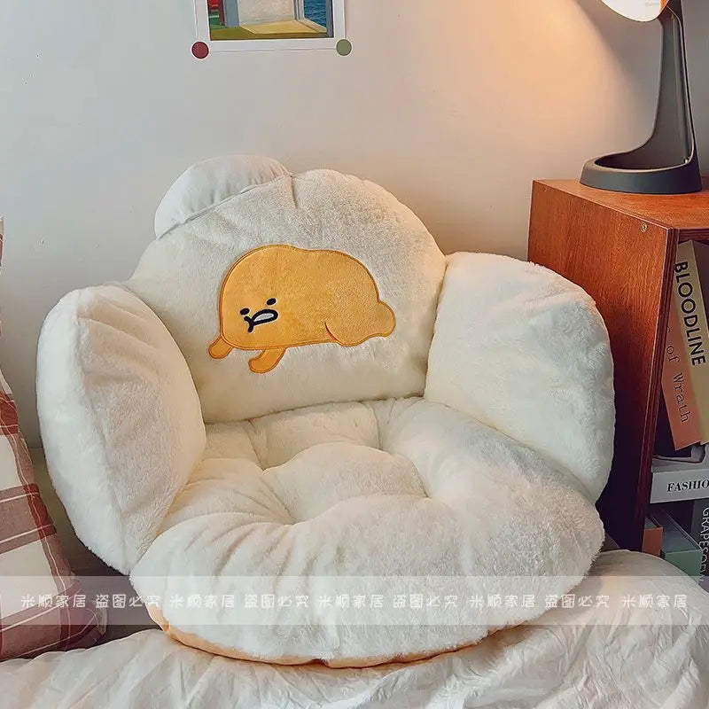 Comfortable Gudetama Seat Cushion Thickened Stuffed Anime Sitting Cushion Chair Warm Butt Bay Window Cushion Home Decor Gifts