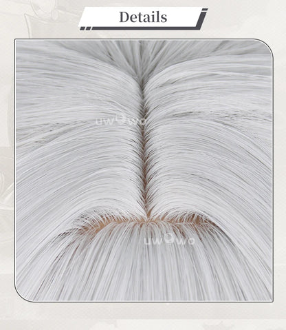 UWOWO Honkai Star Rail Firefly Cosplay Wig Long hair Grey Blue 60CM Hair Wig