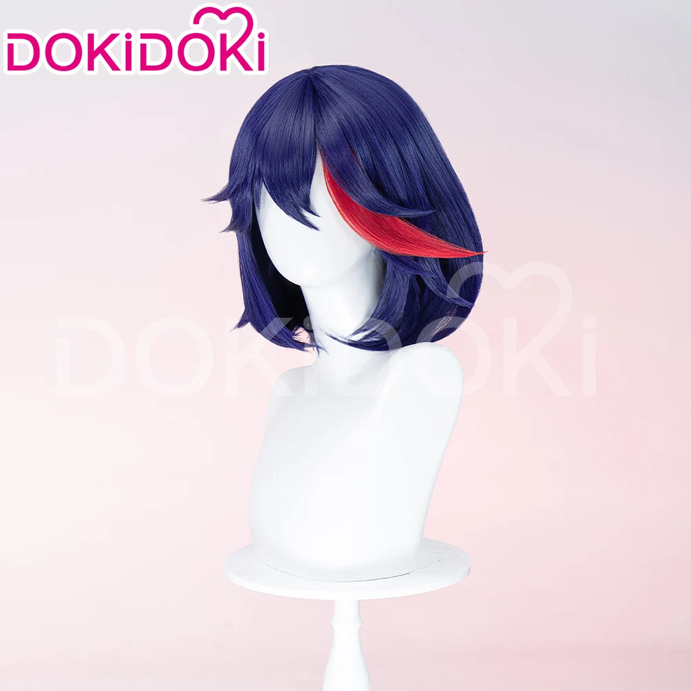 IN STOCK Matoi Ryuko Wig Anime KILL la KILL Cosplay Wig DokiDoki Women Navy Blue 35cm Short Hair Ryuuko Matoi Cosplay Free Cap