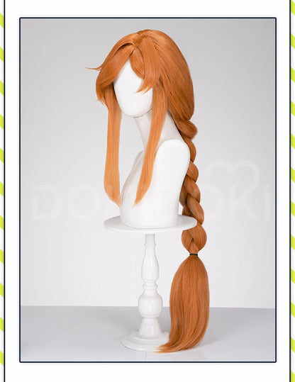IN STOCK Flamme Wig Anime Frieren: Beyond Journey's End DokiDoki Flamme Cosplay Women 100cm Long Orange Wig Free Cap