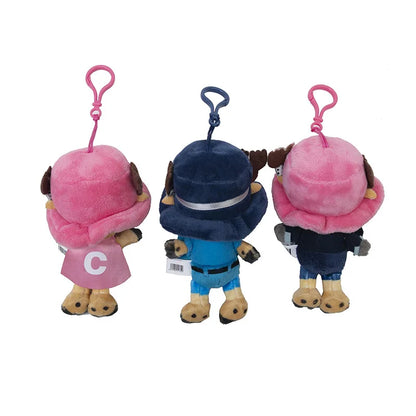 New 12cm Genuine One Piece Pendant Doll Plush Pendant Anime Surrounding Luffy Qiaoba Cartoon Creative Backpack Pendant Gift
