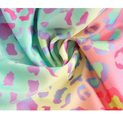 Toddler Girls Swimsuit with Sun Hat Set 1 to 2 3 4 5 6 Years Leopard Ruffle Sleeve Zip Up One-pieced Swimwear Beachwear for Baby