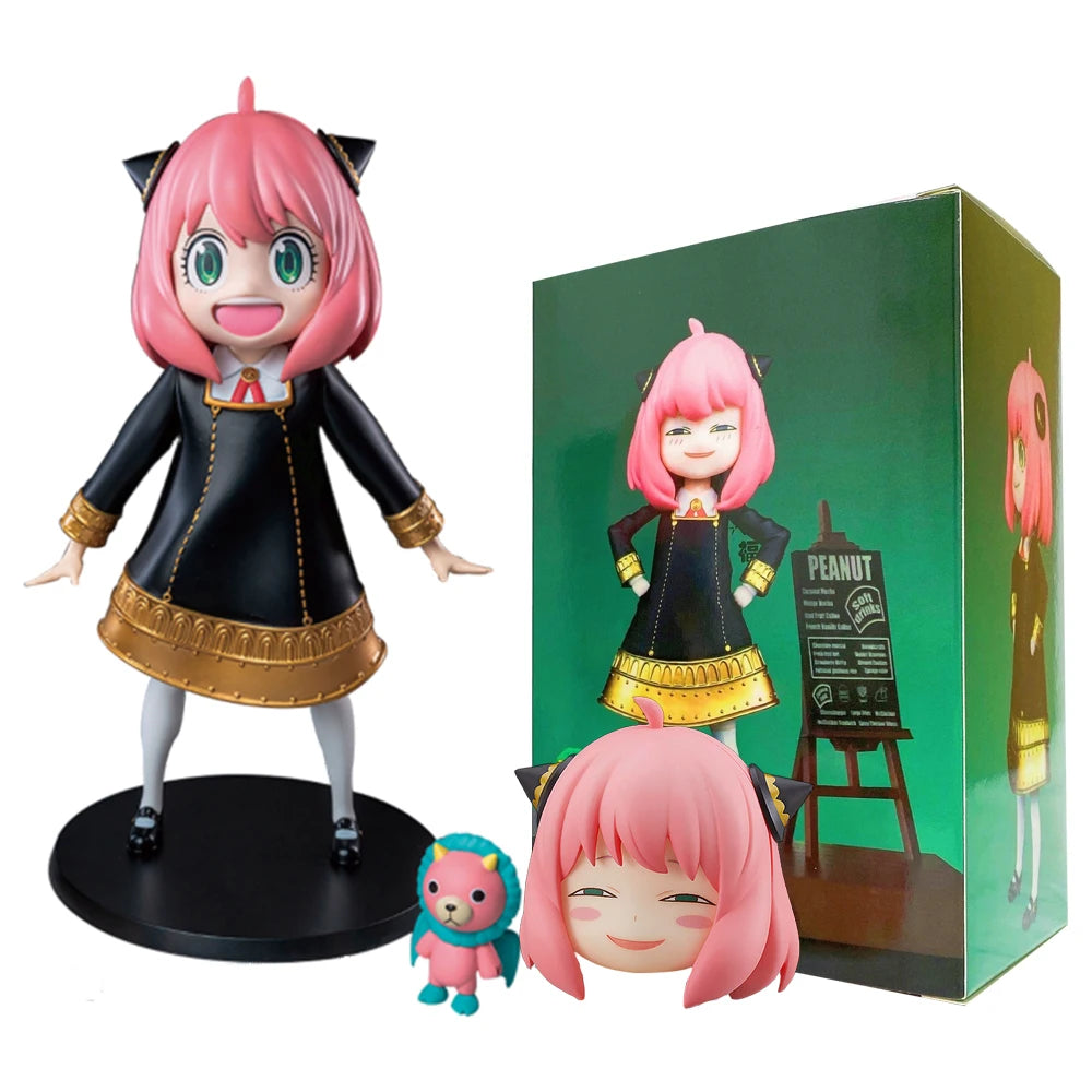 17cm Spy Family Anya Replacement Head Model Action Figure Toy Gift Collection Boxed - Wiht box