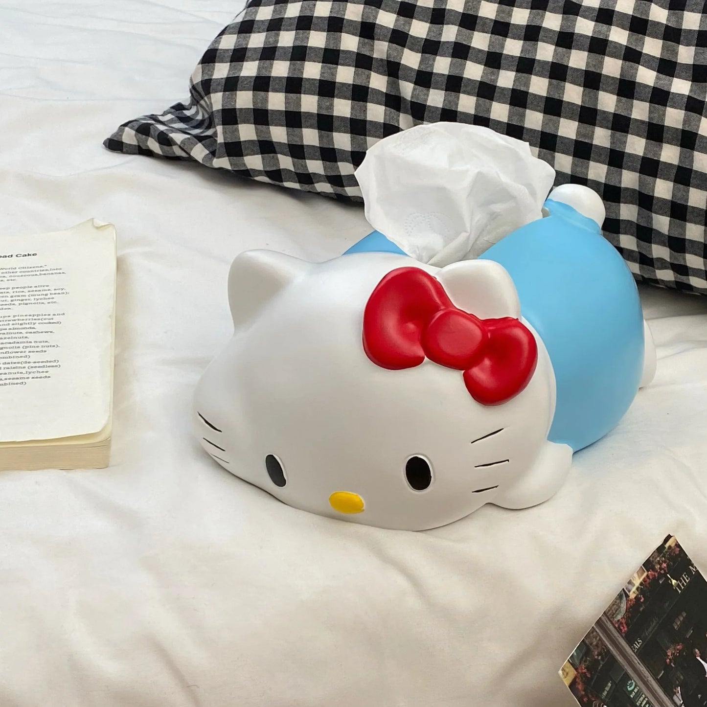 New Sanrio Hello Kitty Tissue Box Cute Party Paper Drawing Box Creative Design Napkin Storage Box