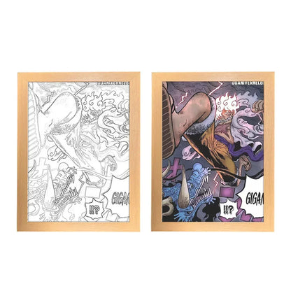 One Piece Creative Photo Frame Night Light Toy Anime Character Luffy Zoro Night Light Bedside Decoration Painting Christmas Gift