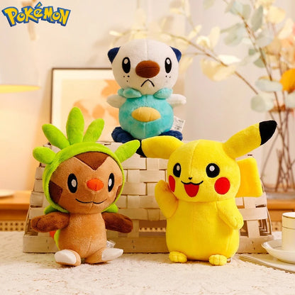 20CM Pokemon Pikachu Plushies Emolga Peluche Oshawott Cartoon Anime Peluche Ornament Comfortable Soft Doll Children Toy Gift