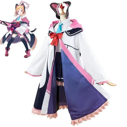 Blue Archive Saiba Momoi Cosplay Costume Set Polyester Asian Size
