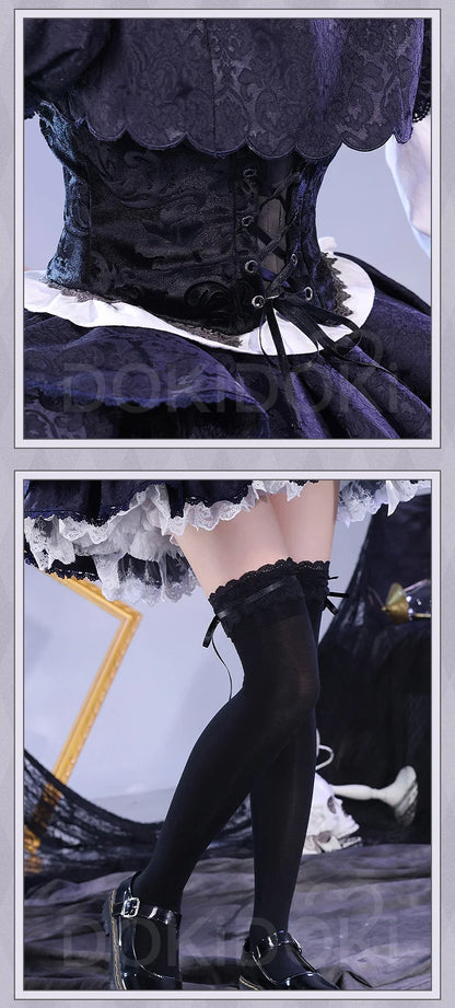 IN STOCK Takanashi Rikka Cosplay Costume Anime Love, Chunibyo & Other Delusions DokiDoki-SR Rikka Lolita Dress Gothic Costume