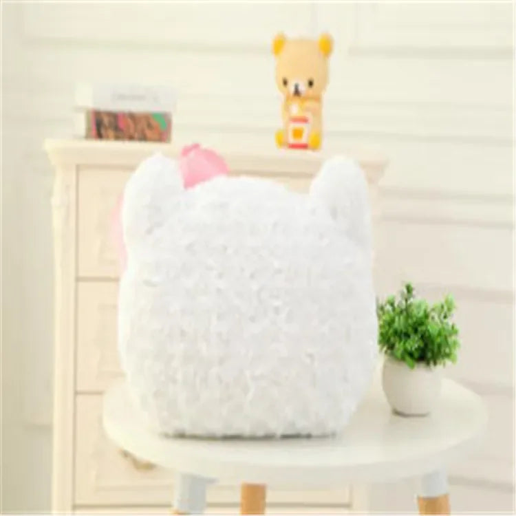 Aoger Kawaii Hello Kitty Rose Velvet Plush Melody Pillow Plushie Toy Soft Pillow Decorative Doll Bedding Kids Birthday Gift