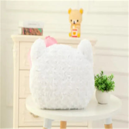 Aoger Kawaii Hello Kitty Rose Velvet Plush Melody Pillow Plushie Toy Soft Pillow Decorative Doll Bedding Kids Birthday Gift