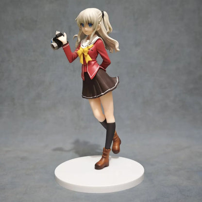 Charlotte Tomori Nao PVC Action Figure School Uniform Cute Girl Statue Model Anime Peripheral Desk Decor Gift Collectible Toy
