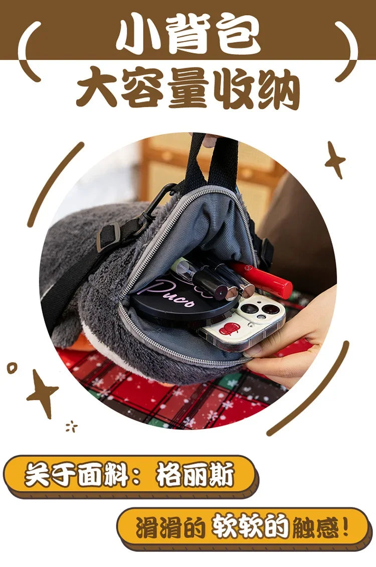 20-35cm Cute Penguin Wear Hat & Scarf Plush Toys Stuffed Animal Penguin Backpack Bags for Kids School Birthday Gift Xmas Decor