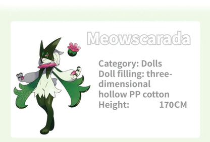 80/170cm Super Big Size Meowscarada Pokemon Anime Plush Stuffed Doll Kawaii Plushies Room Large Pillow Children's Holiday Gift