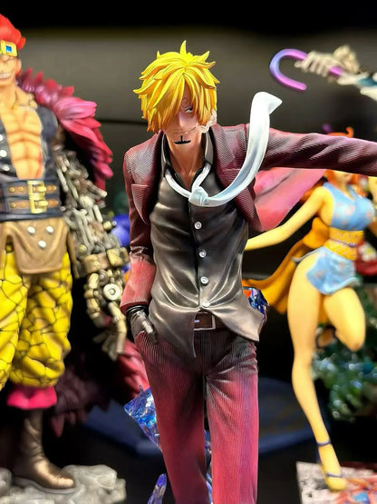 24cm One Piece Sanji Anime Figure Fashion Show Sanji Figurine Pvc Model Statue Doll Decoration Collection Ornaments Toys Gift