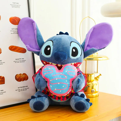 30/70CM Cartoon Lilo and Stitch Disney Plush Toys Anime Stuffed Xmas Biscuit Classic Stich Doll Plushie Kids Birthday Gifts