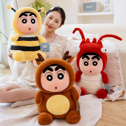 Cartoon Crayon Shin Chan Cosplay Bee Lobster Deer Plush Toy Kawaii Stuffed Figure Plushies Soft Pillow Sofa Bed Home Decor Girl