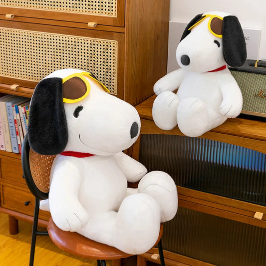 Anime Snoopy Plush Doll Big Ears Dog Plush Toy Cute Children's Doll Gift Snoopy Wearing Sunglasses