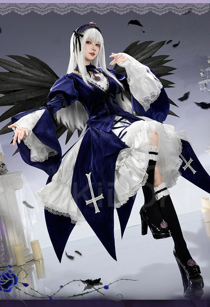 Suiginto Cosplay Costume Anime Rozen Maiden DokiDoki-SR  Suigintou Women Mercury Lampe Lolita Gothic Halloween Dress Suiginto