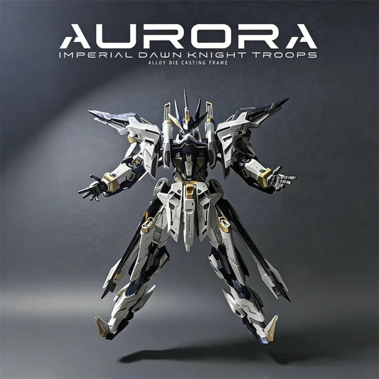 Aurora Series Alloy Die Cast Skeleton Action Figurine Mecha High Detail Articulated Assembly Model Toy Desktop Decore Boy Gifts