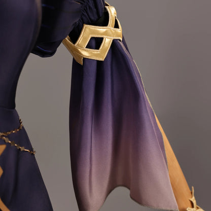 Genshin Impact Rhinedottir Naberius Cosplay Costume Dress Wig Uniform Headwear Four Shades Halloween Party for Women Girls Prop