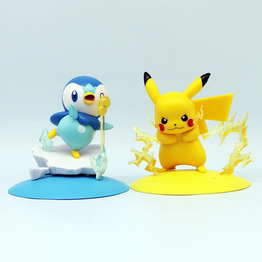 10cm Pokémon Anime Figure Kawaii Pikachu Action Figure Sylveon/Togepi/Piplup Figurine Room Ornaments Collection Model Toys Gifts