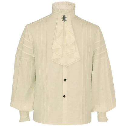 Men Medieval Vintage Prince Costume Pirate Cosplay Shirt Trench Renaissance Victorian Edwardian Men Viking Warrior Knight Outfit