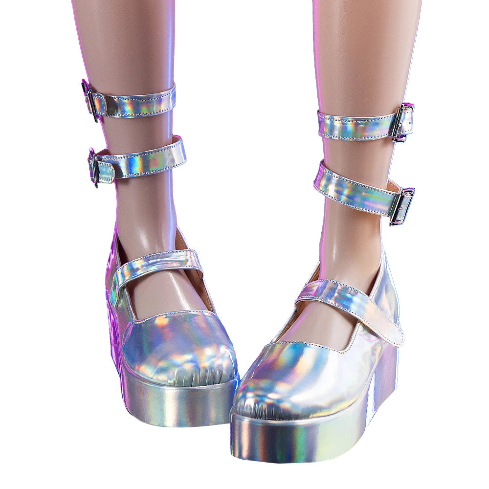 IN STOCK KAngel Cosplay Shoes Game NEEDY GIRL OVERDOSE Cosplay DokiDoki Women Cute Cosplay KAngel Shoes