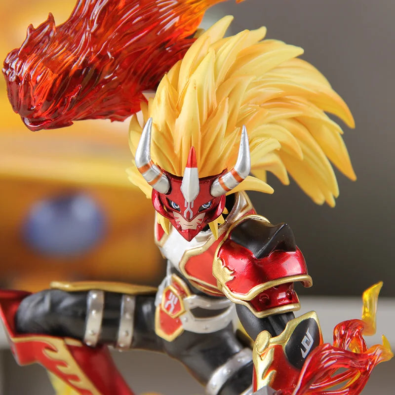 Hot 26cm/10.24in Anime Digimon Adventure Figure Agnimon Action Figures Pvc Statue Desktop Ornamen Collection Model Toys Gifts