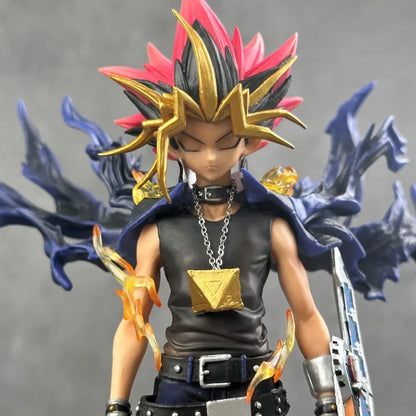 2025 28cm Anime Duel Monsters Yugi Muto Figure PVC Statue Model with 2 Heads Collectible Decoration Toy Christmas Gift