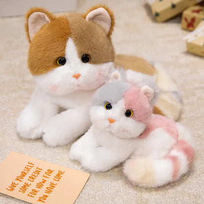 cartoon Cat Plushies toy Soft Doll Lifelike Pet Cat stuffed pillow doll Adorable Birthday Gift For Girl Boy