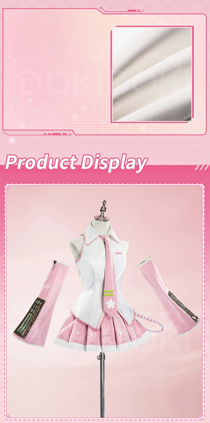 MIKUU Cosplay Costume DokiDoki-SR Sakura Mikku Cosplay Women Cute Pink Short Dress Mikuu Cosplay Costume